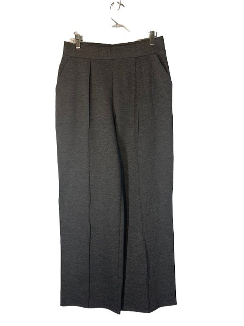 H&M Gray Flare Leg Pleated Business Attire Dress Pants Trousers Women Sz M
